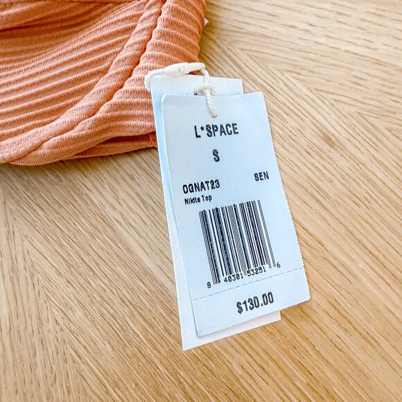 L Space Bikini Top Womens Small Nikita Sienna Ribbed Eco‎ Chic Boho Summer NWT - Picture 4 of 6